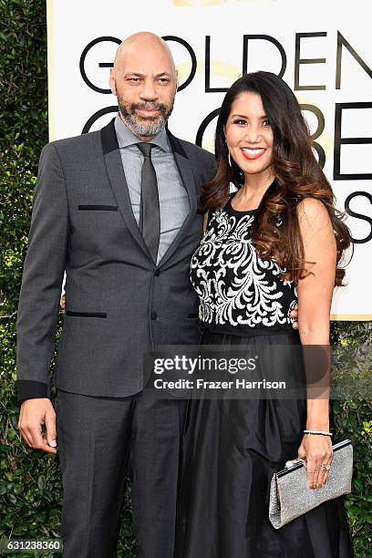 Writer/producer John Ridley and Gayle Ridley attend the 74th Annual Golden Globe Awards at The Beverly Hilton Hotel on January 8, 2017 in Beverly...