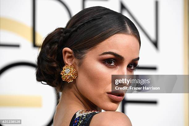 Actress Olivia Culpo attends the 74th Annual Golden Globe Awards at The Beverly Hilton Hotel on January 8, 2017 in Beverly Hills, California.