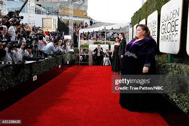 74th ANNUAL GOLDEN GLOBE AWARDS -- Pictured: Actress Chrissy Metz arrives to the 74th Annual Golden Globe Awards held at the Beverly Hilton Hotel on...