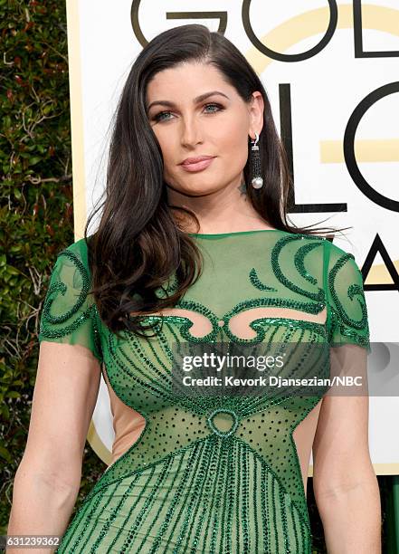 74th ANNUAL GOLDEN GLOBE AWARDS -- Pictured: Actress Trace Lysette arrives to the 74th Annual Golden Globe Awards held at the Beverly Hilton Hotel on...