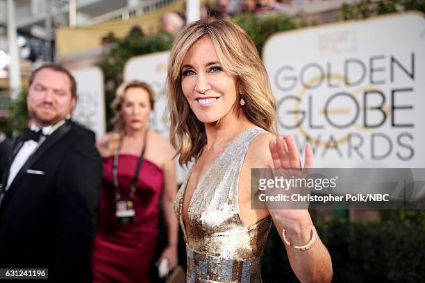 74th ANNUAL GOLDEN GLOBE AWARDS -- Pictured: Actress Felicity Huffman arrives to the 74th Annual Golden Globe Awards held at the Beverly Hilton Hotel...