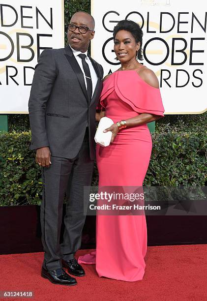 Actors Courtney B. Vance and Angela Bassett attend the 74th Annual Golden Globe Awards at The Beverly Hilton Hotel on January 8, 2017 in Beverly...