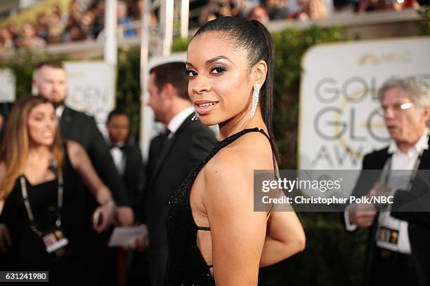 74th ANNUAL GOLDEN GLOBE AWARDS -- Pictured: Actress Susan Kelechi Watson arrives to the 74th Annual Golden Globe Awards held at the Beverly Hilton...