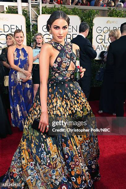 74th ANNUAL GOLDEN GLOBE AWARDS -- Pictured: Actress Olivia Culpo arrives to the 74th Annual Golden Globe Awards held at the Beverly Hilton Hotel on...