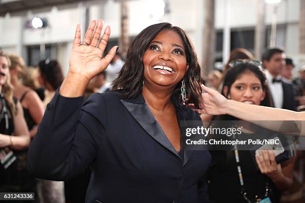 74th ANNUAL GOLDEN GLOBE AWARDS -- Pictured: Actress Octavia Spencer arrives to the 74th Annual Golden Globe Awards held at the Beverly Hilton Hotel...