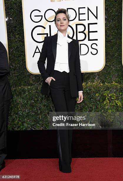 Actress Evan Rachel Wood attends the 74th Annual Golden Globe Awards at The Beverly Hilton Hotel on January 8, 2017 in Beverly Hills, California.