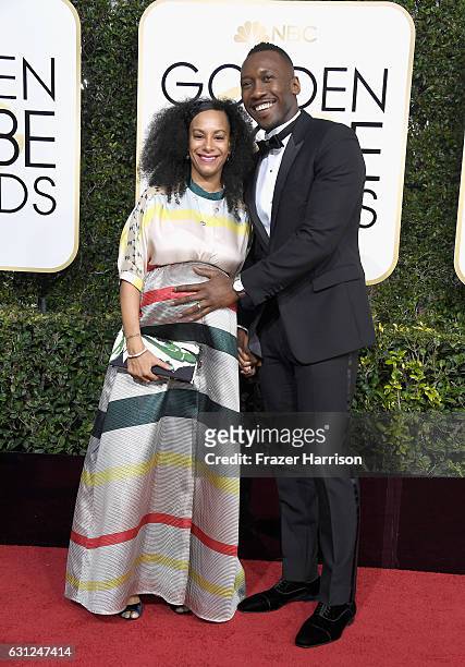Actor Mahershala Ali and Amatus Sami-Karim attend the 74th Annual Golden Globe Awards at The Beverly Hilton Hotel on January 8, 2017 in Beverly...