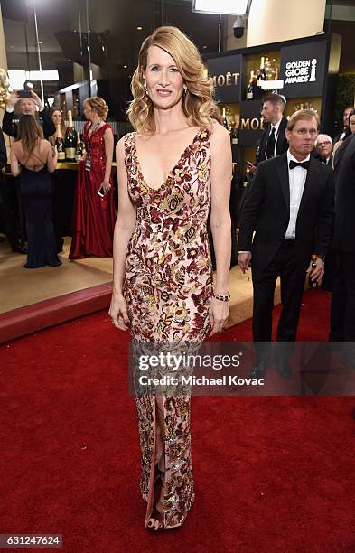 Actress Laura Dern attends the 74th Annual Golden Globe Awards at The Beverly Hilton Hotel on January 8, 2017 in Beverly Hills, California.