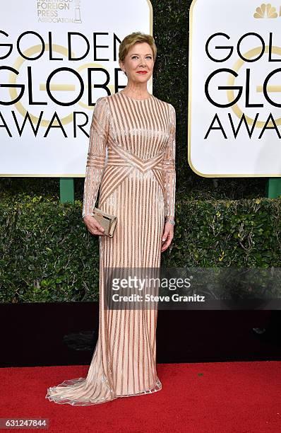 Actress Annette Bening attends the 74th Annual Golden Globe Awards at The Beverly Hilton Hotel on January 8, 2017 in Beverly Hills, California.