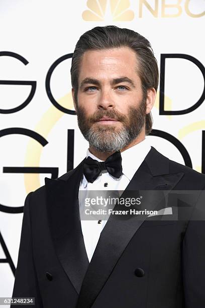 Actor Chris Pine attends the 74th Annual Golden Globe Awards at The Beverly Hilton Hotel on January 8, 2017 in Beverly Hills, California.