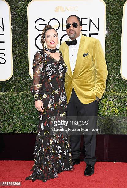 Producer Kenya Barris and Dr. Rainbow Edwards-Barris attend the 74th Annual Golden Globe Awards at The Beverly Hilton Hotel on January 8, 2017 in...