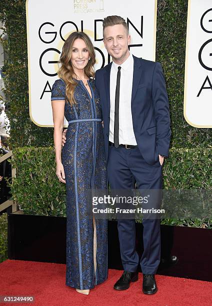 Genevieve Tedder and musician Ryan Tedder attend the 74th Annual Golden Globe Awards at The Beverly Hilton Hotel on January 8, 2017 in Beverly Hills,...
