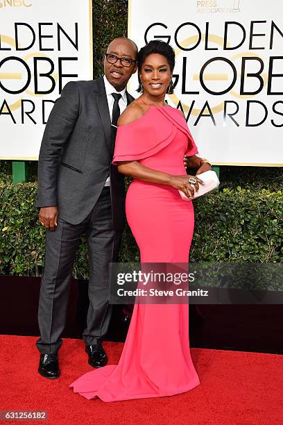 Actor Courtney B. Vance and actress Angela Bassett attends the 74th Annual Golden Globe Awards at The Beverly Hilton Hotel on January 8, 2017 in...