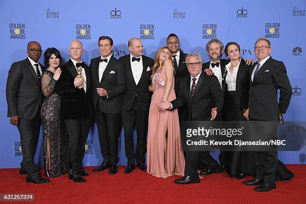 74th ANNUAL GOLDEN GLOBE AWARDS -- Pictured: The cast and producers of 'The People v. O.J. Simpson', winners of the Best Television Limited Series or...