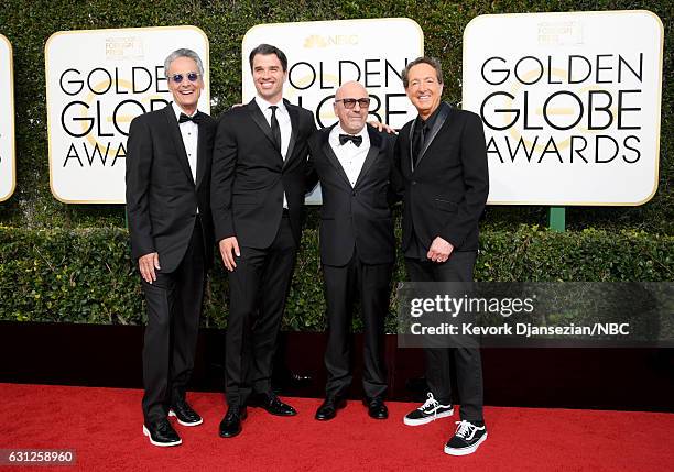 74th ANNUAL GOLDEN GLOBE AWARDS -- Pictured: CEO of Dick Clark Productions Allen Shapiro, president of DC Media Michael Mahan, president of Hollywood...