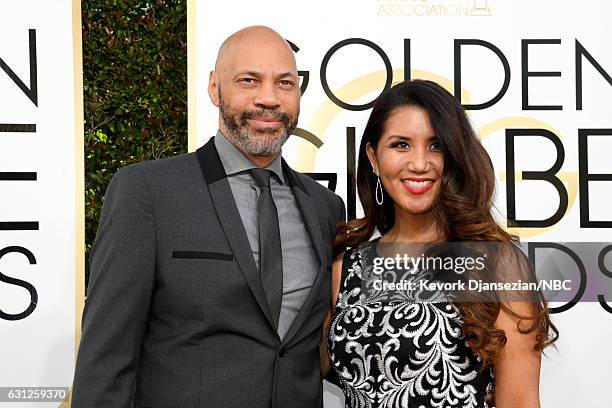 74th ANNUAL GOLDEN GLOBE AWARDS -- Pictured: Writer/producer John Ridley and Gayle Ridley arrive to the 74th Annual Golden Globe Awards held at the...