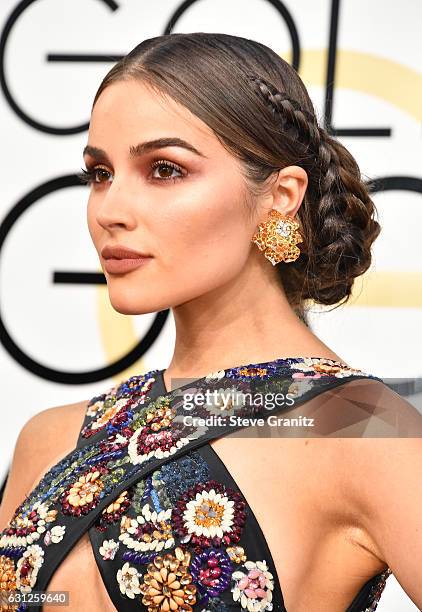 Actress Olivia Culpo attends the 74th Annual Golden Globe Awards at The Beverly Hilton Hotel on January 8, 2017 in Beverly Hills, California.