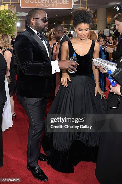 Actor Brian Tyree Henry and actress Zazie Beetz at the 74th annual Golden Globe Awards sponsored by FIJI Water at The Beverly Hilton Hotel on January...