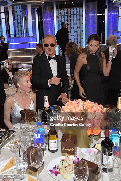 Actor Michael Keaton at the 74th annual Golden Globe Awards sponsored by FIJI Water at The Beverly Hilton Hotel on January 8, 2017 in Beverly Hills,...