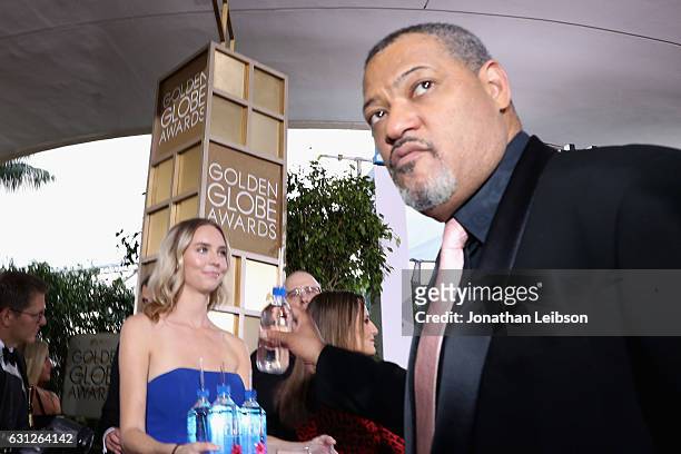 Actor Laurence Fishburne at the 74th annual Golden Globe Awards sponsored by FIJI Water at The Beverly Hilton Hotel on January 8, 2017 in Beverly...