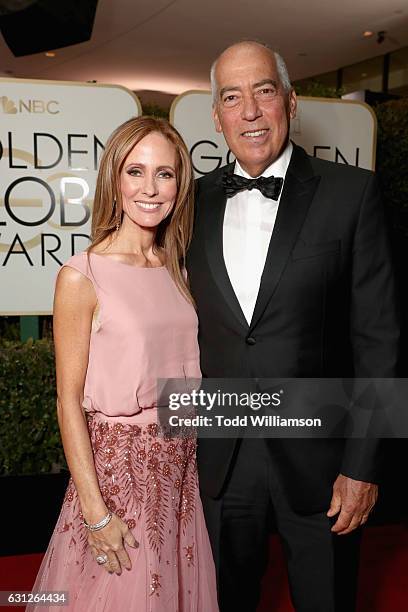 Fox Television Group Co-Chairman & CEO Dana Walden and Gary Newman attend the 74th Annual Golden Globe Awards at The Beverly Hilton Hotel on January...