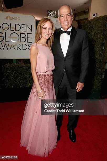 Fox Television Group Co-Chairman & CEO Dana Walden and Gary Newman attend the 74th Annual Golden Globe Awards at The Beverly Hilton Hotel on January...