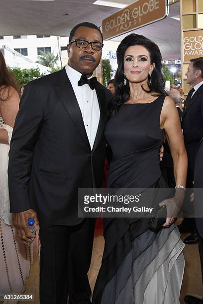 Actors Carl Weathers and Christine Kludjian at the 74th annual Golden Globe Awards sponsored by FIJI Water at The Beverly Hilton Hotel on January 8,...