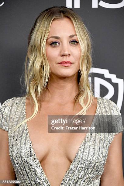 Actress Kaley Cuoco attends the 18th Annual Post-Golden Globes Party hosted by Warner Bros. Pictures and InStyle at The Beverly Hilton Hotel on...