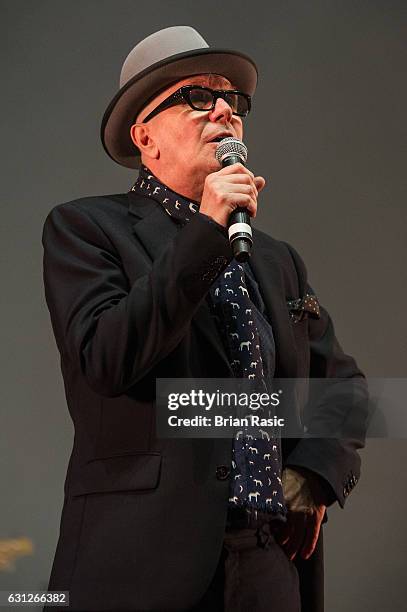 Gary Oldman performs during a special concert Celebrating David Bowie With Gary Oldman & Friends on what wold have been Bowie's 70th birthday at O2...