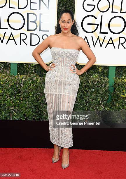 Actress Tracee Elllis Ross attends the 74th Annual Golden Globe Awards held at The Beverly Hilton Hotel on January 8, 2017 in Beverly Hills,...