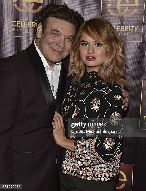 George Caceres and Debby Ryan attend The Celebrity Experience Winter 2017 With Debby Ryan And George Caceres on January 8, 2017 in Universal City,...