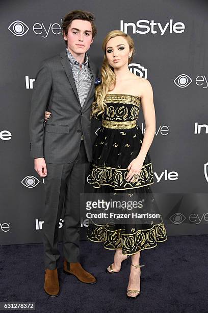 Actors Spencer List and Peyton List attend the 18th Annual Post-Golden Globes Party hosted by Warner Bros. Pictures and InStyle at The Beverly Hilton...