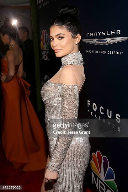 Television personality Kylie Jenner attends the Universal, NBC, Focus Features, E! Entertainment Golden Globes after party sponsored by Chrysler on...