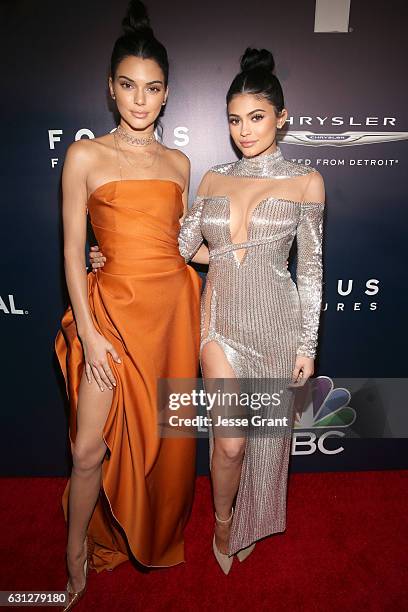 Model Kendall Jenner and television personality Kylie Jenner attend the Universal, NBC, Focus Features, E! Entertainment Golden Globes after party...