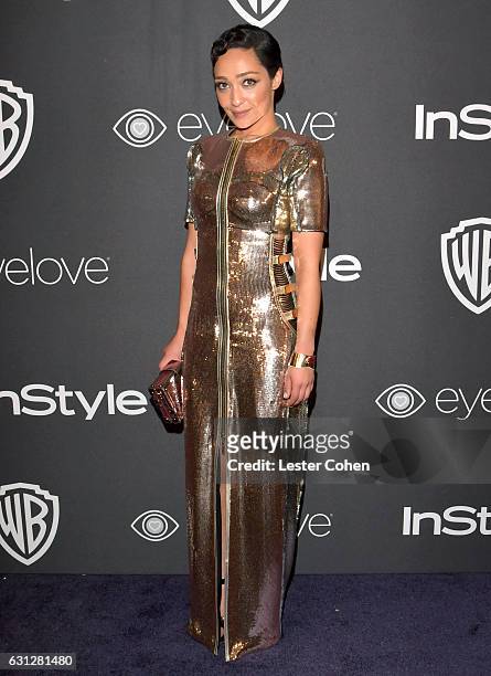 Actress Ruth Negga attends the 18th Annual Post-Golden Globes Party hosted by Warner Bros. Pictures and InStyle at The Beverly Hilton Hotel on...