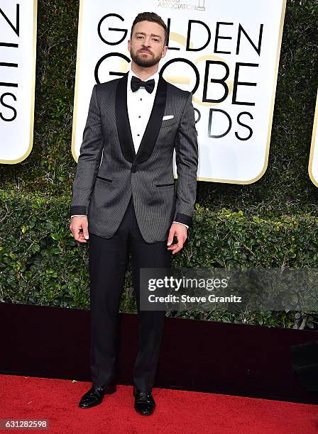 Justin Timberlake arrives at the 74th Annual Golden Globe Awards at The Beverly Hilton Hotel on January 8, 2017 in Beverly Hills, California.