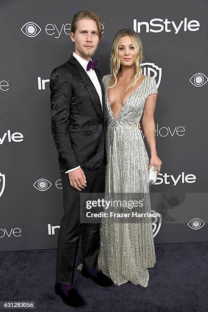 Actress Kaley Cuoco and Karl Cook attend the 18th Annual Post-Golden Globes Party hosted by Warner Bros. Pictures and InStyle at The Beverly Hilton...