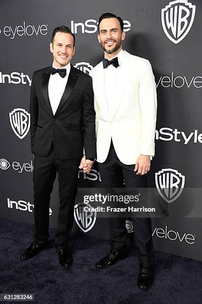 Jason Landau and Cheyenne Jackson attend the 18th Annual Post-Golden Globes Party hosted by Warner Bros. Pictures and InStyle at The Beverly Hilton...