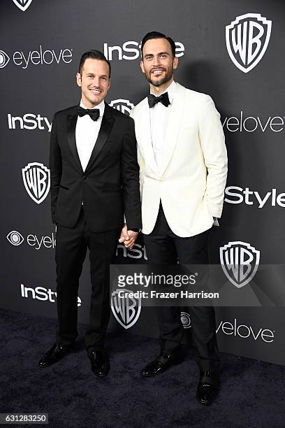 Jason Landau and Cheyenne Jackson attend the 18th Annual Post-Golden Globes Party hosted by Warner Bros. Pictures and InStyle at The Beverly Hilton...