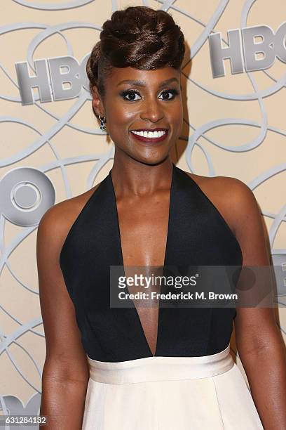 Actress Issa Rae attends HBO's Official Golden Globe Awards After Party at Circa 55 Restaurant on January 8, 2017 in Beverly Hills, California.