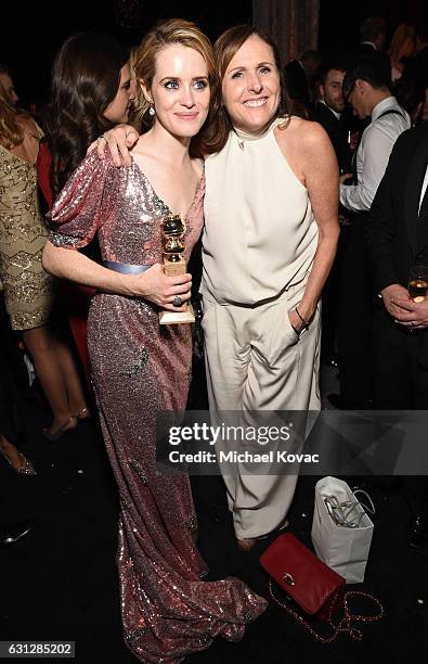 Claire Foy and Molly Shannon attend The Weinstein Company and Netflix Golden Globe Party, presented with Moet & Chandon at The Beverly Hilton Hotel...