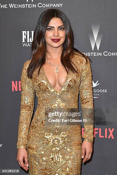 Actress Priyanka Chopra attends The Weinstein Company and Netflix Golden Globe Party, presented with FIJI Water, Grey Goose Vodka, Lindt Chocolate,...