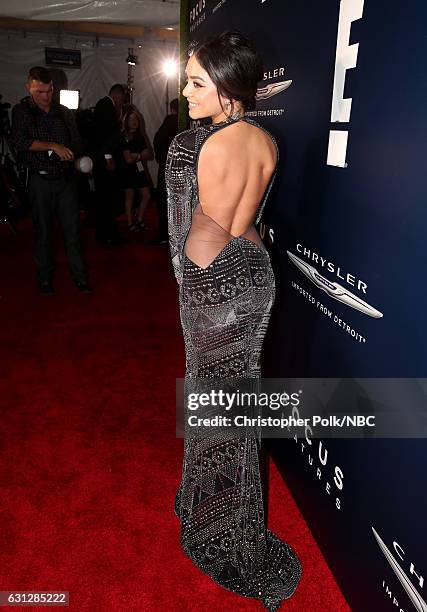 74th ANNUAL GOLDEN GLOBE AWARDS -- Pictured: Actress Vanessa Hudgens poses during the Universal, NBC, Focus Features, E! Entertainment Golden Globes...