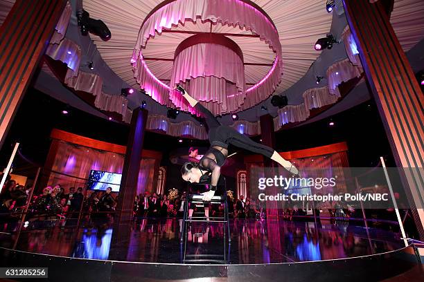 74th ANNUAL GOLDEN GLOBE AWARDS -- Pictured: Dancers perform during the Universal, NBC, Focus Features, E! Entertainment Golden Globes After Party...