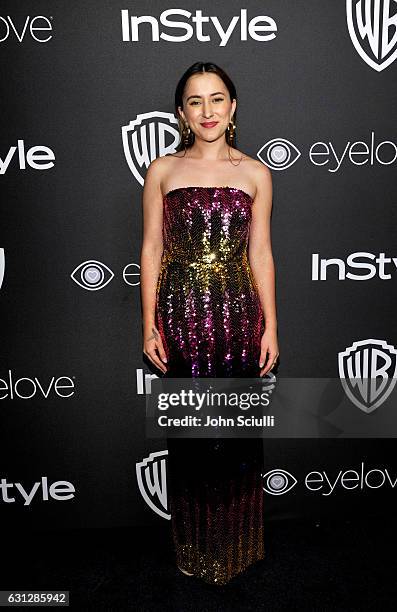 Actress Zelda Williams attends The 2017 InStyle and Warner Bros. 73rd Annual Golden Globe Awards Post-Party at The Beverly Hilton Hotel on January 8,...