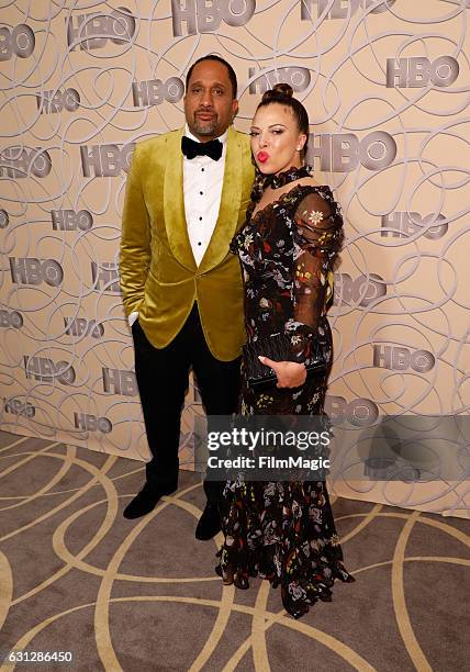 Producer Kenya Barris and Dr. Rainbow Edwards-Barris attend HBO's Official Golden Globe Awards After Party at Circa 55 Restaurant on January 8, 2017...