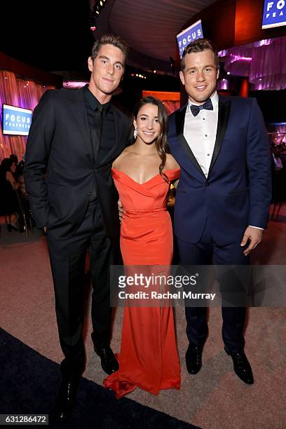 Olympic swimmer Conor Dwyer, Olympic gymnast Aly Raisman and NFL player Colton Underwood attend the Universal, NBC, Focus Features, E! Entertainment...