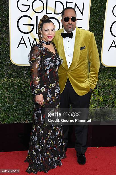 Dr. Rainbow Edwards-Barris and producer Kenya Barris attend the 74th Annual Golden Globe Awards at The Beverly Hilton Hotel on January 8, 2017 in...