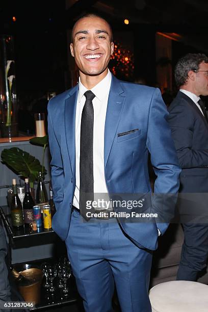 Oylmpic athlete Ashton Eaton attends The Weinstein Company and Netflix Golden Globe Party, presented with FIJI Water, Grey Goose Vodka, Lindt...