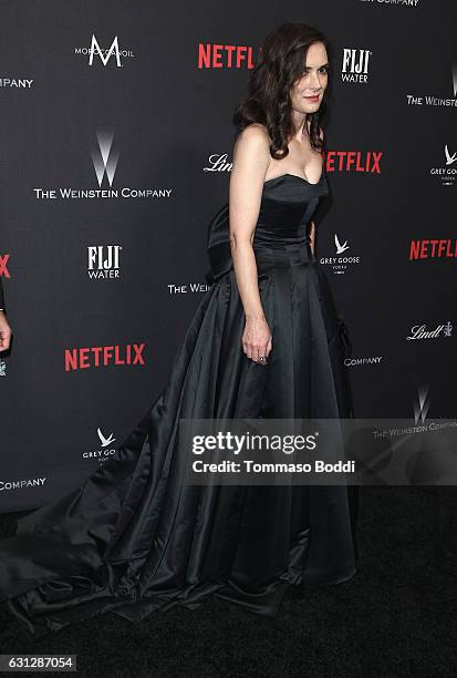 Actress Winona Ryder attends The Weinstein Company and Netflix Golden Globe Party, presented with FIJI Water, Grey Goose Vodka, Lindt Chocolate, and...